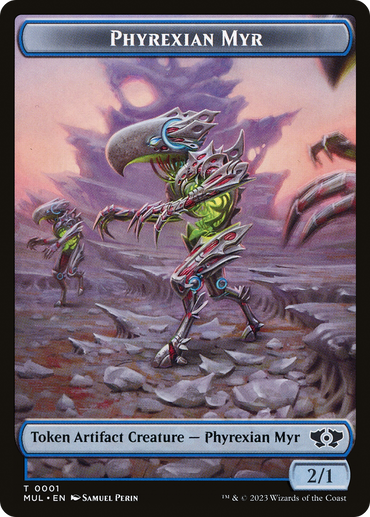 Phyrexian Myr // Phyrexian Hydra (11) Double-Sided Token [March of the Machine Tokens]