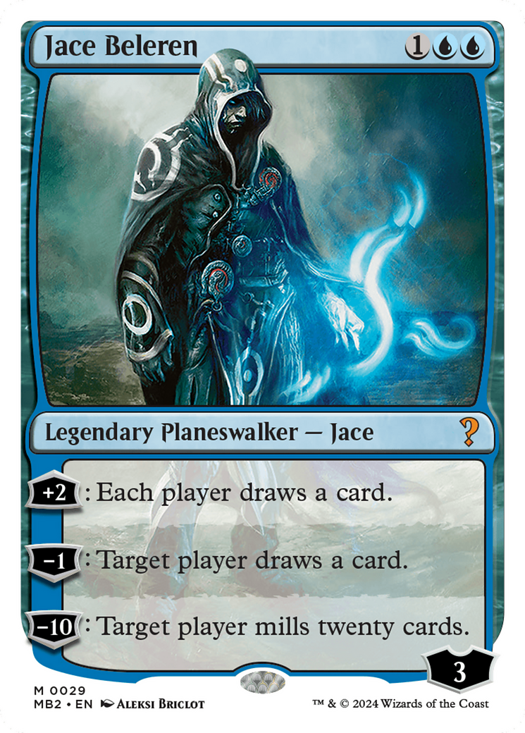 Jace Beleren (White Border) [Mystery Booster 2]