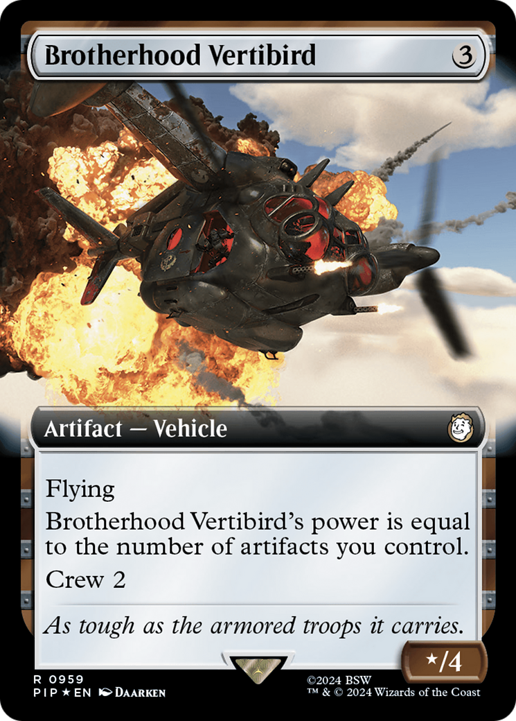 Brotherhood Vertibird (Extended Art) (Surge Foil) [Fallout]