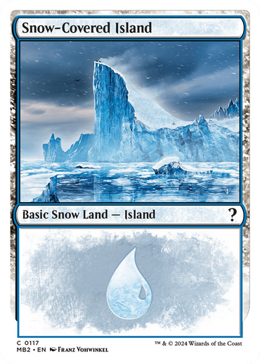 Snow-Covered Island (White Border) [Mystery Booster 2]