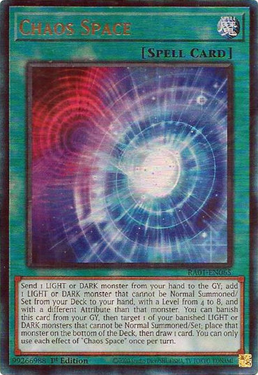 Chaos Space [RA01-EN065] Prismatic Ultimate Rare