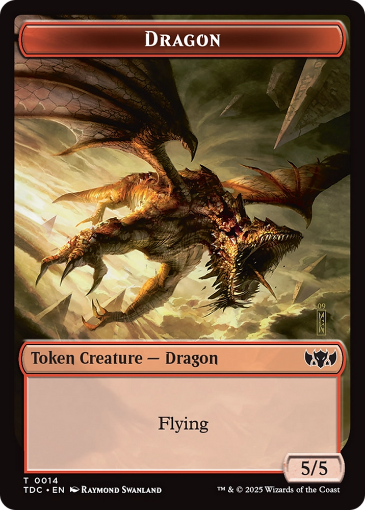 Frog Lizard // Dragon (0014) Double-Sided Token [Tarkir: Dragonstorm Commander Tokens]