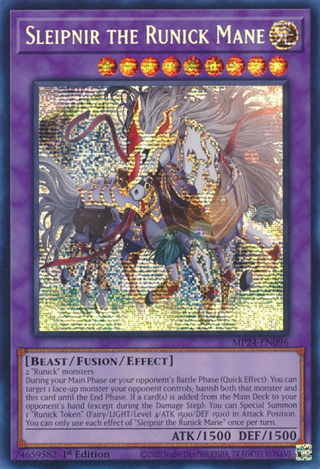 Sleipnir the Runick Mane [MP24-EN096] Prismatic Secret Rare