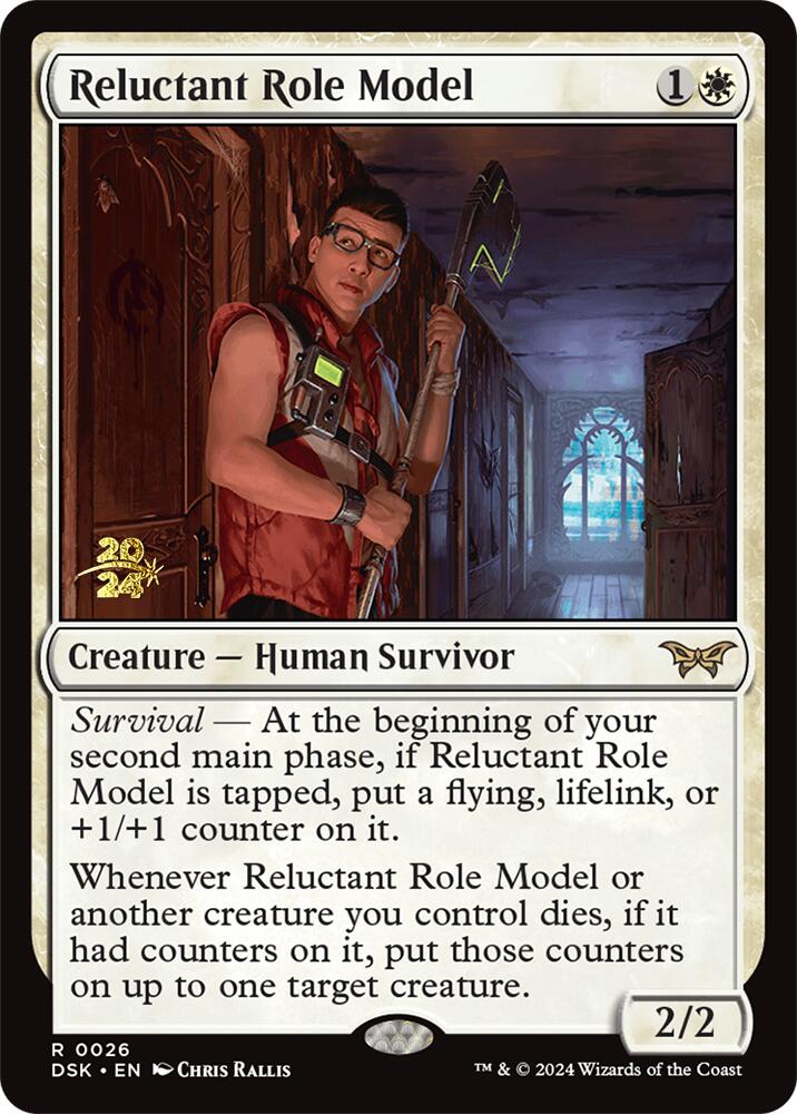 Reluctant Role Model (0026) [Duskmourn: House of Horror Prerelease Promos]