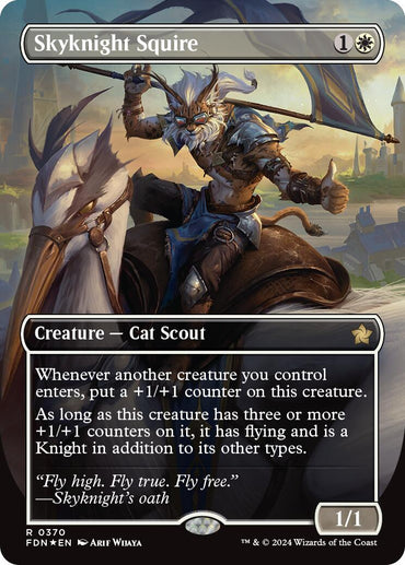 Skyknight Squire (Borderless) (Mana Foil) [Foundations]