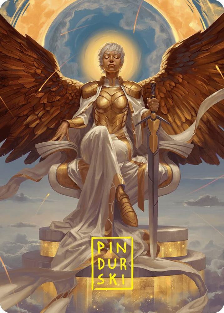 Herald of Eternal Dawn Art Card (27/54) (Gold-Stamped Signature) [Foundations Art Series]