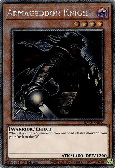 Armageddon Knight (Platinum Secret Rare) [RA03-EN002] Platinum Secret Rare