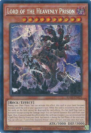 Lord of the Heavenly Prison (Secret Rare) [RA03-EN029] Secret Rare