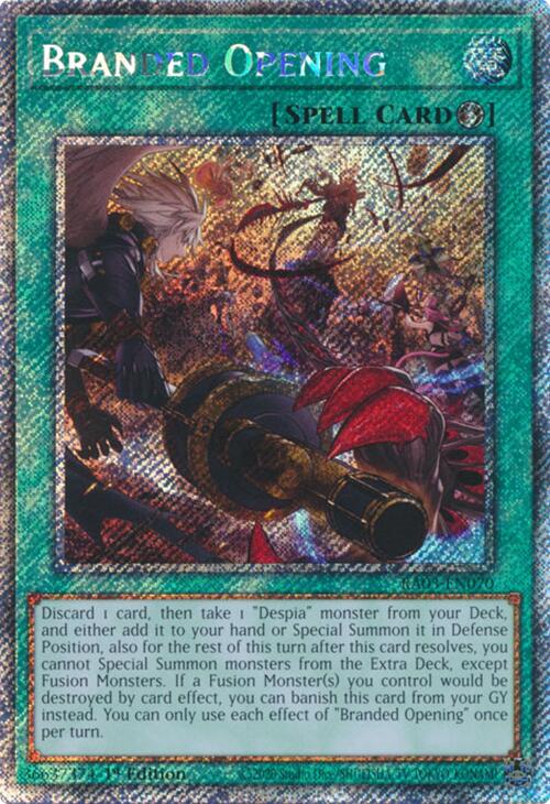 Branded Opening (Platinum Secret Rare) [RA03-EN070] Platinum Secret Rare