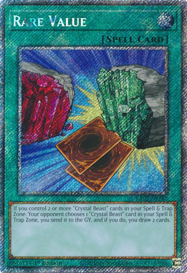 Rare Value (Platinum Secret Rare) [RA03-EN182] Platinum Secret Rare