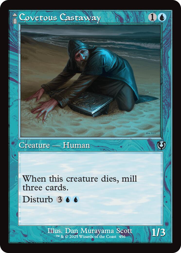 Covetous Castaway // Ghostly Castigator (Retro Frame) [Innistrad Remastered]