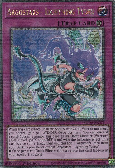 Argostars - Lightning Tydeu (Quarter Century Secret Rare) [SUDA-EN071] Quarter Century Secret Rare