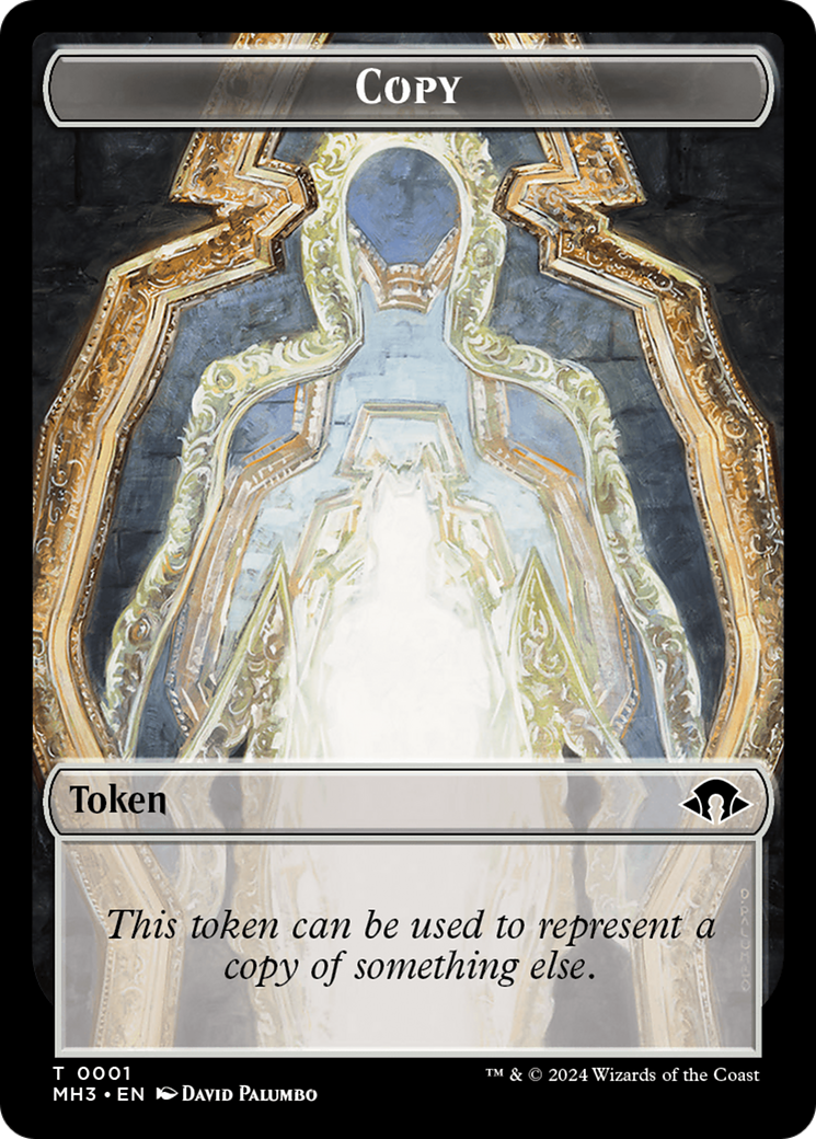 Copy (Ripple Foil) // Eldrazi Angel Double-Sided Token [Modern Horizons 3 Commander Tokens]