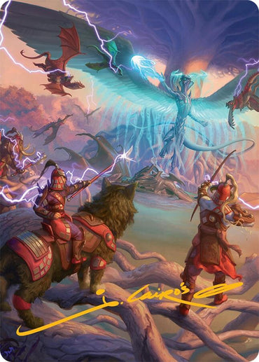 All-Out Assault Art Card (50/54) (Gold-Stamped Signature) [Tarkir: Dragonstorm Art Series]