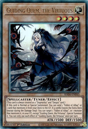 Guiding Quem, the Virtuous [RA04-EN043] Prismatic Ultimate Rare