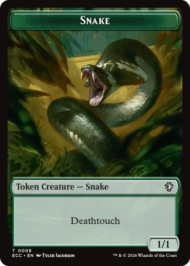 Snake // Scarecrow Double-Sided Token [Lorwyn Eclipsed Tokens]