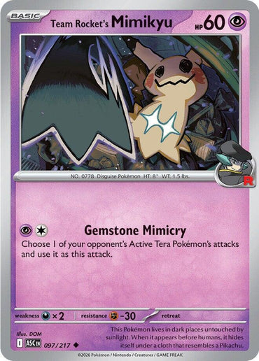 Team Rocket's Mimikyu (097/217) [Mega Evolution: Ascended Heroes]