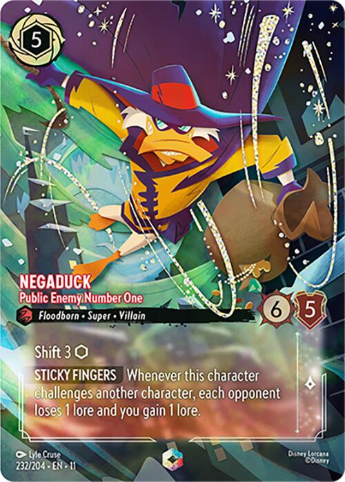 Negaduck - Public Enemy Number One (Enchanted) (232/204) [Winterspell]