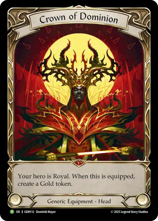 Crown of Dominion (Golden) [GEM112] (GEM Pack 4)  Rainbow Foil