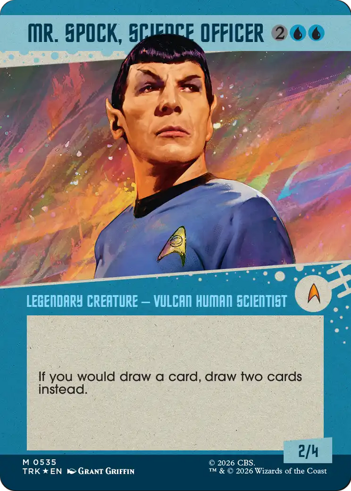 Mr. Spock, Science Officer (Borderless) (Surge Foil) [Star Trek]