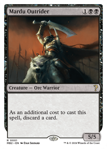 Mardu Outrider (White Border) [Mystery Booster 2]