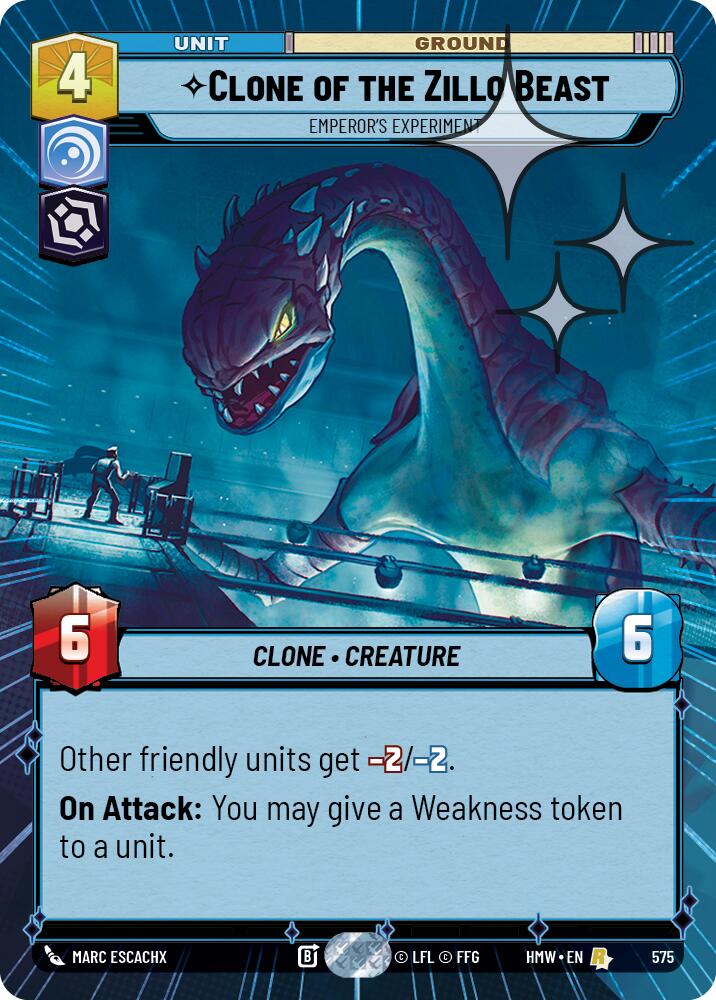 Clone of the Zillo Beast - Emperor's Experiment (575) (Hyperspace Foil) (575) [Homeworlds]