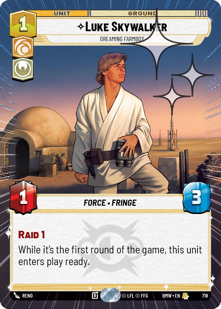 Luke Skywalker - Dreaming Farmboy (718) (Hyperspace Foil) (718) [Homeworlds]