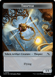 Thopter (0020) // Merfolk Double-Sided Token [Murders at Karlov Manor Tokens]