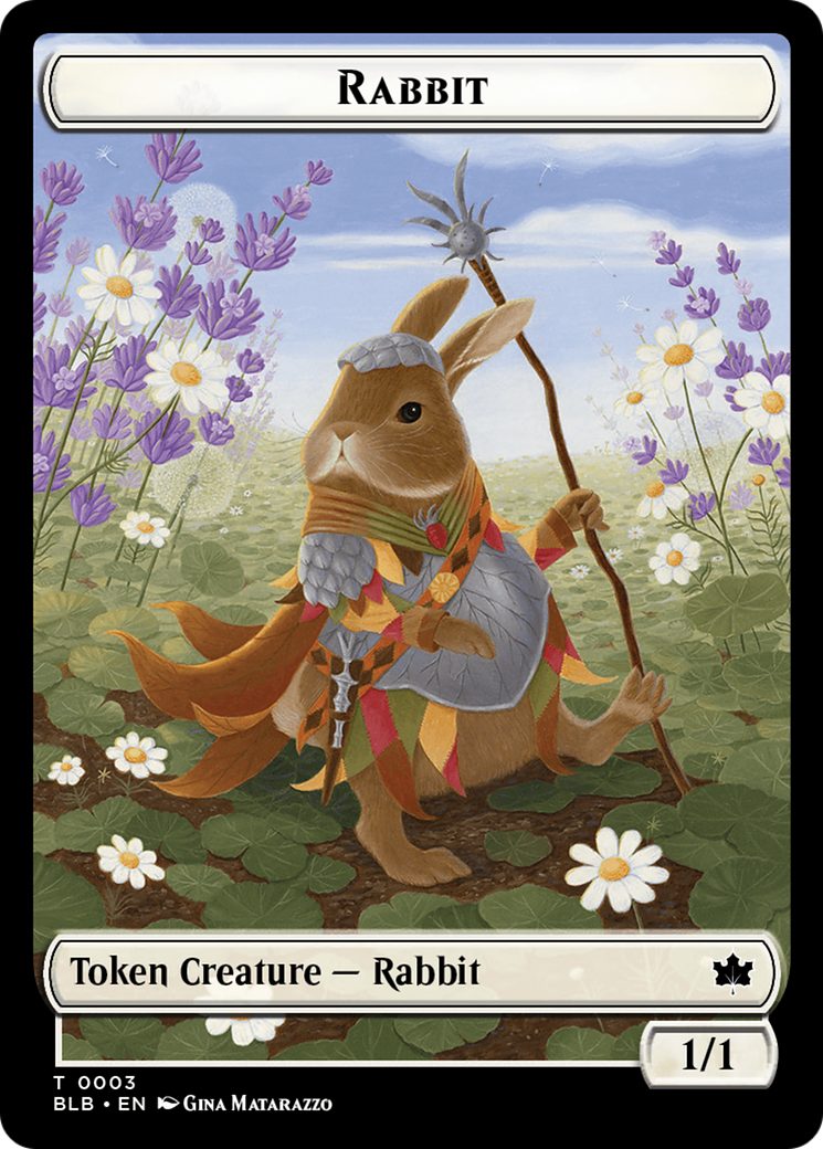 Rabbit // Finch Formation Double-Sided Token [Bloomburrow Tokens]