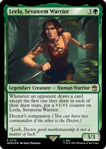 Leela, Sevateem Warrior (Surge Foil) [Doctor Who]