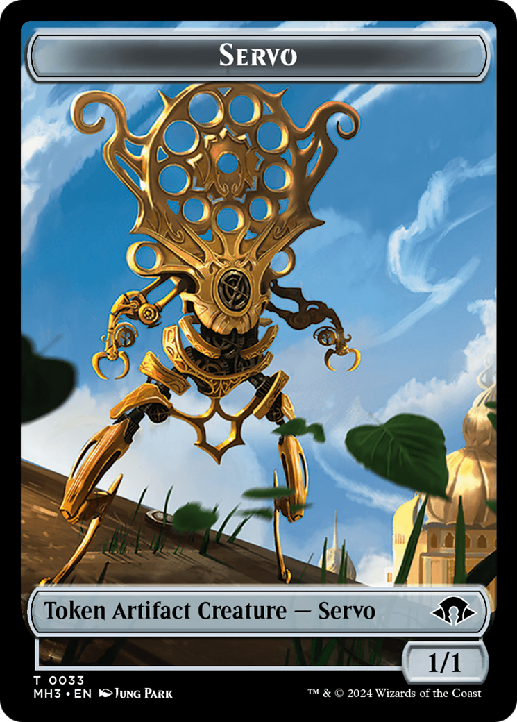 Servo // Phyrexian Golem Double-Sided Token [Modern Horizons 3 Tokens]