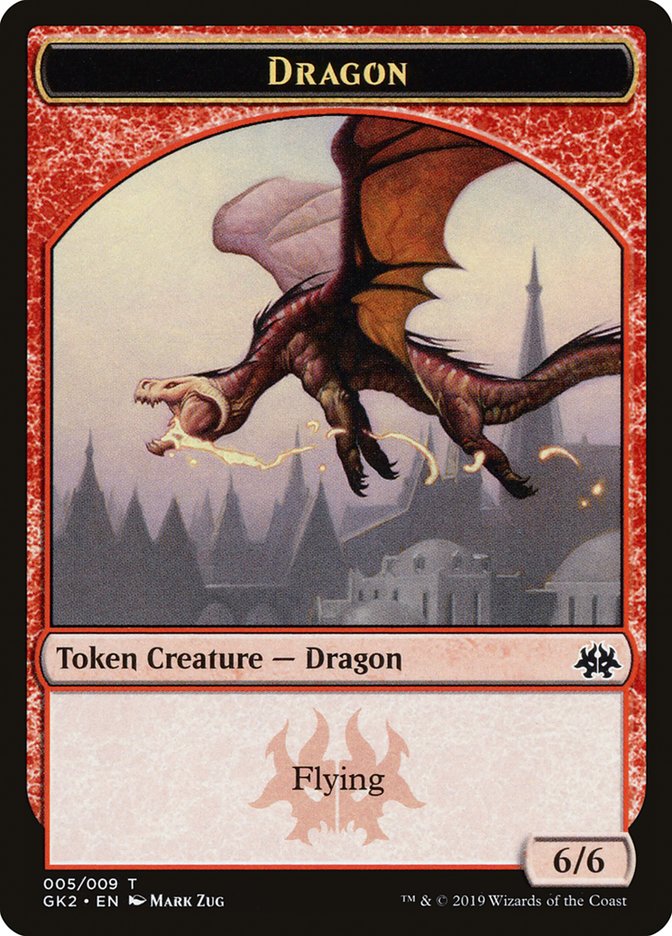 Dragon // Goblin Double-sided Token [Ravnica Allegiance Guild Kit Tokens]