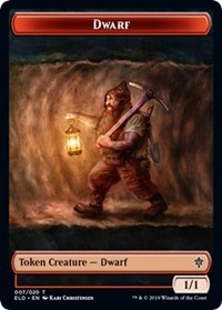 Dwarf // Food (17) Double-sided Token [Throne of Eldraine Tokens]