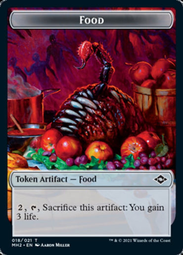 Food Token (18) // Timeless Dragon Token [Modern Horizons 2 Tokens]