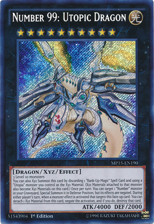 Number 99: Utopic Dragon [MP15-EN190] Secret Rare