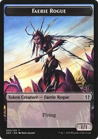 Faerie Rogue // Goblin Rogue Double-sided Token [Zendikar Rising Commander Tokens]