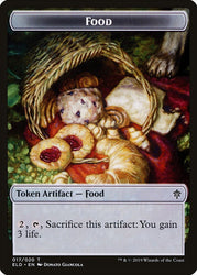 Wolf // Food (17) Double-sided Token [Throne of Eldraine Tokens]