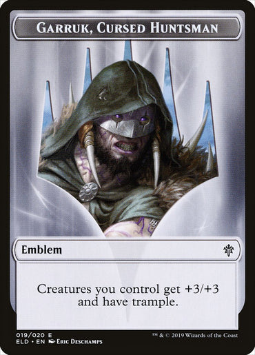 Garruk, Cursed Huntsman Emblem [Throne of Eldraine Tokens]