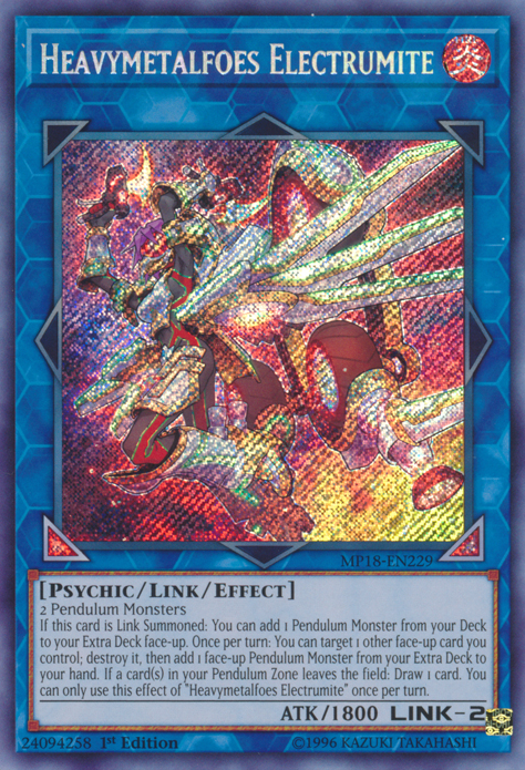 Heavymetalfoes Electrumite [MP18-EN229] Secret Rare