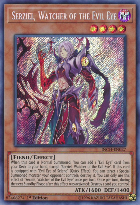 Serziel, Watcher of the Evil Eye [INCH-EN027] Secret Rare