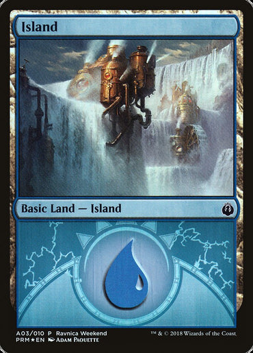 Island (A03) [Ravnica Allegiance Ravnica Weekend]