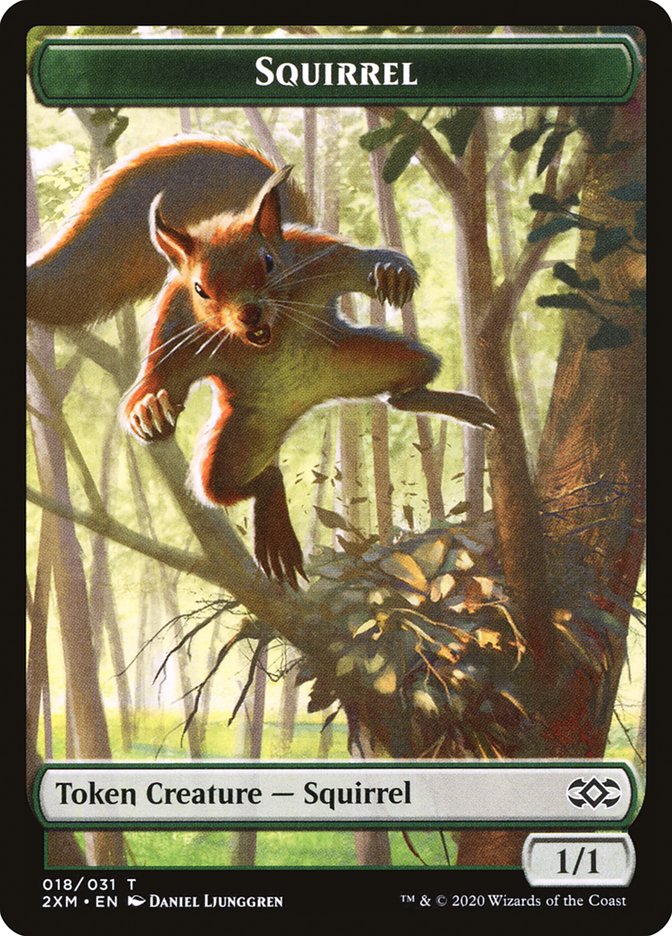 Demon // Squirrel Double-sided Token [Double Masters Tokens]