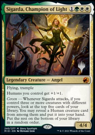 Sigarda, Champion of Light (Promo Pack) [Innistrad: Midnight Hunt Promos]