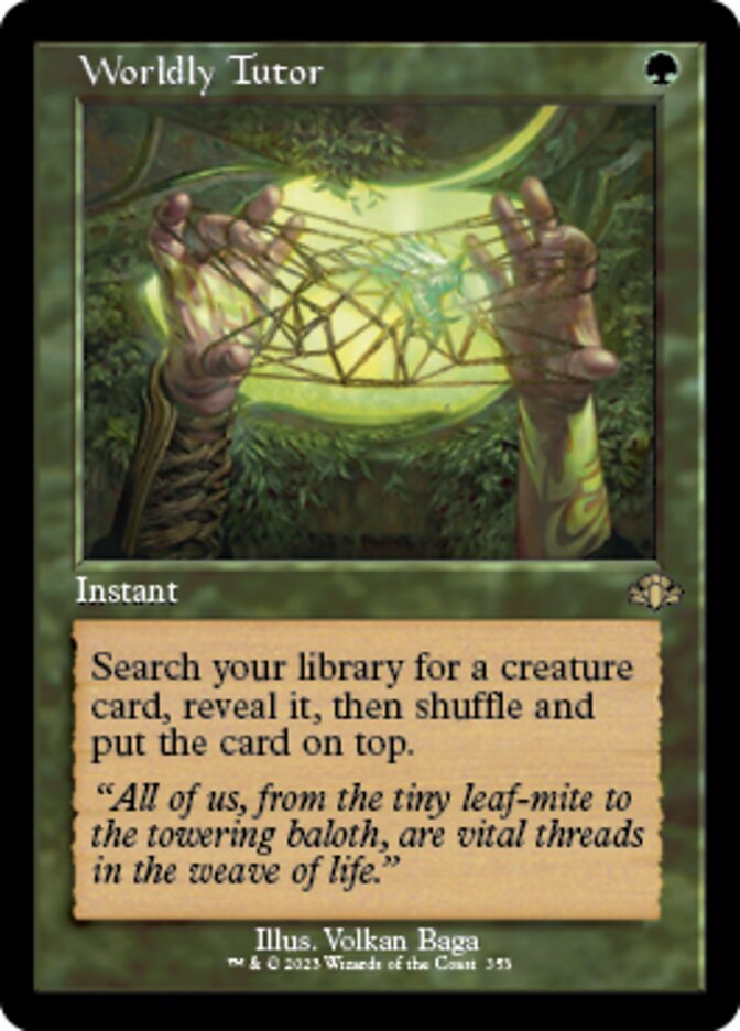 Worldly Tutor (Retro) [Dominaria Remastered]