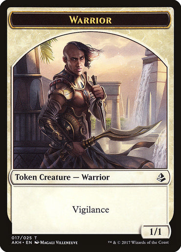 Warrior // Labyrinth Guardian Double-sided Token [Amonkhet Tokens]