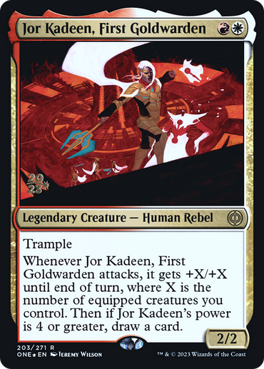 Jor Kadeen, First Goldwarden [Phyrexia: All Will Be One Prerelease Promos]