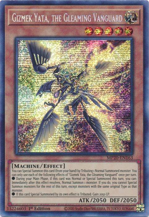 Gizmek Yata, the Gleaming Vanguard [MP20-EN163] Prismatic Secret Rare