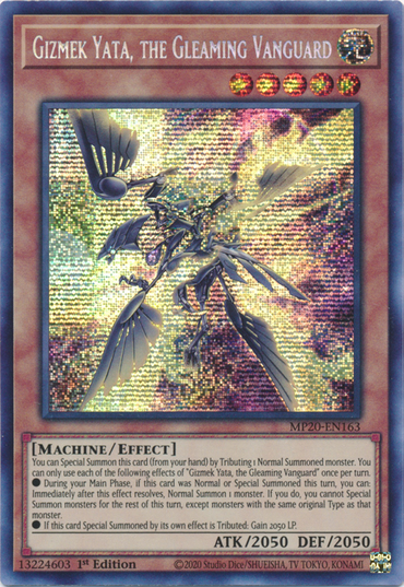 Gizmek Yata, the Gleaming Vanguard [MP20-EN163] Prismatic Secret Rare