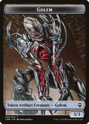 Golem // The Monarch Token [Commander Legends Tokens]