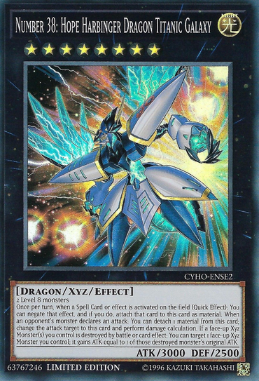 Number 38: Hope Harbinger Dragon Titanic Galaxy [CYHO-ENSE2] Super Rare